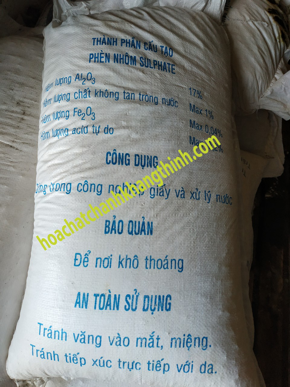 Phèn Đơn - Aluminum sulphate – Al2(SO4)3.18H2O